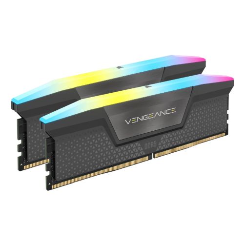 Corsair Vengeance RGB 32GB Kit (2 x 16GB), DDR5, 6000MHz (PC5-48000), CL36, 1.35V, PMIC, AMD EXPO & Intel XMP 3.0, Black, DIMM Memory Corsair Vengeance RGB 32GB Kit (2 x 16GB), DDR5, 6000MHz (PC5-48000), CL36, 1.35V, PMIC, AMD EXPO & Intel XMP 3.0, Black, DIMM Memory